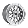 Rotiform - R155 LSR - Silver - GLOSS SILVER MACHINED - 18" x 9.5", 25 Offset, 5x100 (Bolt Pattern), 57.1mm HUB