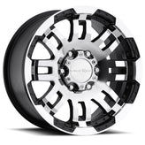 Vision Wheel Off-Road - 375 WARRIOR - Black - Gloss Black Machined Face - 20" x 9", 25 Offset, 6x135 (Bolt Pattern), 87.1mm HUB