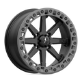 MSA Offroad Wheels - M31 LOK2 BEADLOCK - Black - SATIN BLACK MATTE GRAY RING - 14" x 10", 0 Offset, 4x137 (Bolt Pattern), 112.1mm HUB