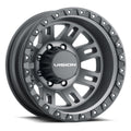 Vision Wheel HD - 408 MANX2 - Grey - Satin Grey - 17" x 6.5", _143_35 Offset, 8x200 (Bolt Pattern), 145.5mm HUB