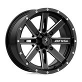 MSA Offroad Wheels - M41 BOXER - Black - GLOSS BLACK MILLED - 15" x 7", 10 Offset, 4x110 (Bolt Pattern), 86mm HUB