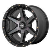 KMC Wheels - KM101 TEMPO - Gunmetal - SATIN BLACK WITH GRAY TINT - 17" x 9", 18 Offset, 5x127, 139.7 (Bolt Pattern), 78.1mm HUB