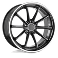 TSW Wheels - SWEEP - Gunmetal - Gloss Gunmetal with Stainless Lip - 18" x 8.5", 30 Offset, 5x114.3 (Bolt Pattern), 76.1mm HUB