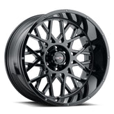 Vision Wheel Off-Road - 412 ROCKER - Black - GLOSS BLACK - 22" x 10", -19 Offset, 8x165.1 (Bolt Pattern), 125.2mm HUB