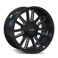 Mayhem - APOLLO - Black - GLOSS BLACK/MILLED - 20" x 10", -19 Offset, 8x170 (Bolt Pattern), 125.2mm HUB