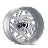 American Truxx - COSMOS - Silver - BRUSHED TEXTURE - 24" x 14", -76 Offset, 8x180 (Bolt Pattern), 124.2mm HUB