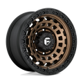 Fuel - D634 ZEPHYR - Bronze - MATTE BRONZE BLACK BEAD RING - 18" x 9", -12 Offset, 8x165.1 (Bolt Pattern), 125.1mm HUB