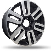 DTD - Replica - Black - Matte Black Machined - 20" x 8", 30 Offset, 6x139.7 (Bolt Pattern), 106.1mm HUB