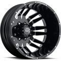 Vision Wheel HD - 401 RIVAL - Black - GLOSS BLACK MACHINED FACE - 20" x 8.25", -166.1 Offset, 8x200 (Bolt Pattern), 142.2mm HUB
