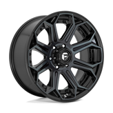 Fuel - D704 SIEGE - Black - GLOSS MACHINED DOUBLE DARK TINT - 18" x 9", 1 Offset, 5x127 (Bolt Pattern), 71.5mm HUB