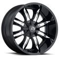 Vision Wheel Off-Road - 423 MANIC - Black - Gloss Black Machined Face - 20" x 10", -25 Offset, 6x139.7 (Bolt Pattern), 106.2mm HUB