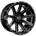 Envy Wheels - CRAZE - Black - GLOSS BLACK / SIDE MILL - 20" x 10", -24 Offset, 6x135 (Bolt Pattern), 87.1mm HUB