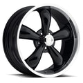 Vision Wheel American Muscle - 142 LEGEND 5 - Black - Gloss Black Machined Lip - 18" x 8.5", 10 Offset, 5x115 (Bolt Pattern), 83mm HUB