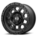 XD Series - XD132 RG2 - Black - Satin Black - 18" x 9", 0 Offset, 6x139.7 (Bolt Pattern), 106.1mm HUB