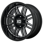 XD Series - XD850 CAGE - Black - GLOSS BLACK MILLED - 20" x 10", -18 Offset, 8x165.1 (Bolt Pattern), 125.1mm HUB