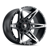 American Truxx - KUTZ - Black - BLACK/MACHINED - 22" x 14", -76 Offset, 8x170 (Bolt Pattern), 125.2mm HUB