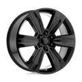 OE Creations - PR172 - Black - GLOSS BLACK - 22" x 9", 44 Offset, 6x135 (Bolt Pattern), 87.1mm HUB