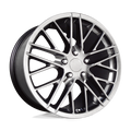 OE Creations - PR121 - Gunmetal - HYPER SILVER DARK - 18" x 8.5", 56 Offset, 5x120.65 (Bolt Pattern), 70.7mm HUB