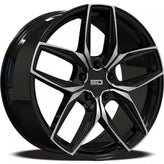 Euro Design - Forza - Black - Gloss Black Milled - 19" x 8.5", 30 Offset, 5x112 (Bolt Pattern), 66.6mm HUB