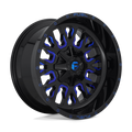 Fuel - D645 STROKE - Black - GLOSS BLACK BLUE TINTED CLEAR - 20" x 9", 1 Offset, 8x180 (Bolt Pattern), 124.2mm HUB