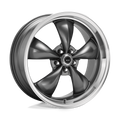 American Racing - AR105 TORQ THRUST M - Gunmetal - ANTHRACITE MACHINED LIP - 17" x 7.5", 45 Offset, 5x100 (Bolt Pattern), 57.1mm HUB