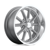 US Mag - U111 RAMBLER - Gunmetal - MATTE GUN METAL MACHINED - 20" x 8.5", 32 Offset, 5x114.3 (Bolt Pattern), 72.6mm HUB