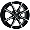 Mak Wheels - MILANO4 - Black - BLACK MIRROR - 15" x 5.5", 40 Offset, 4x100 (Bolt Pattern), 72mm HUB