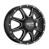 Moto Metal - MO995 - Black - SATIN BLACK MILLED - 17" x 6.5", 111 Offset, 8x210 (Bolt Pattern), 154.3mm HUB
