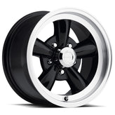 Vision Wheel American Muscle - 141 LEGEND 5 - Black - Gloss Black Machined Lip - 17" x 8", 0 Offset, 5x139.7 (Bolt Pattern), 87.1mm HUB