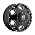 XD Series - XD815 BATALLION - Black - Gloss Black With Milled Accents - 22" x 8.25", -175 Offset, 8x170 (Bolt Pattern), 125.1mm HUB