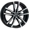 Mak Wheels - MILANO - Black - BLACK MIRROR - 17" x 7", 48 Offset, 5x114.3 (Bolt Pattern), 76mm HUB