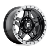 Fuel - D557 ANZA - Black - MATTE BLACK GUN METAL RING - 15" x 10", -43 Offset, 5x114.3 (Bolt Pattern), 72.6mm HUB