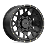 KMC Powersports - KS135 GRENADE - Black - SATIN BLACK - 14" x 7", 10 Offset, 4x156 (Bolt Pattern), 132mm HUB