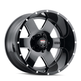 American Truxx - ARMOR - Black - BLACK/MILLED - 20" x 9", 0 Offset, 5x150 (Bolt Pattern), 110.3mm HUB