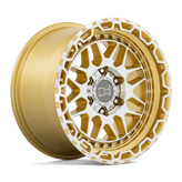 Black Rhino - HOLCOMB - Gold - Gloss Gold With Mirror Cut Face - 17" x 9.5", -12 Offset, 6x139.7 (Bolt Pattern), 112.1mm HUB