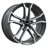 Euro Design - Monaco - Gunmetal - Gunmetal Polished - 19" x 8.5", 40 Offset, 5x114.3 (Bolt Pattern), 60.1mm HUB