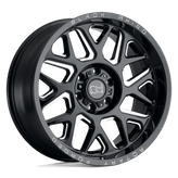 Black Rhino - REAPER - Black - Gloss Black & Milled - 20" x 9.5", -18 Offset, 8x165.1 (Bolt Pattern), 122.4mm HUB