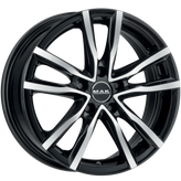 Mak Wheels - MILANO - Black - BLACK MIRROR - 16" x 6.5", 40 Offset, 5x114.3 (Bolt Pattern), 76mm HUB