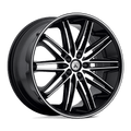 Asanti Black - ABL-10 POLLUX - Black - MACHINED FACE BLACK LIP - 22" x 9", 15 Offset, 5x120 (Bolt Pattern), 74.1mm HUB