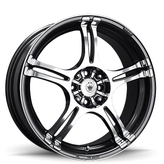 Konig - Incident - Gunmetal - Graphite With Machined Face - 17" x 7", 40 Offset, 5x100, 114.3 (Bolt Pattern), 73.1mm HUB