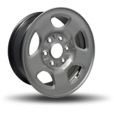 DTD - Steel - Take-Off - Grey - Grey - 16" x 6.5", 28 Offset, 6x139.7 (Bolt Pattern), 78.1mm HUB