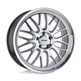 Petrol Wheels - P4C - Silver - SILVER WITH MACHINED FACE & LIP - 17" x 8", 40 Offset, 5x115 (Bolt Pattern), 76.1mm HUB