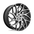 DUB - S260 G.O.A.T. - Black - BRUSHED FACE WITH GLOSS BLACK DARK TINT SPOKES - 24" x 10", 30 Offset, 6x135 (Bolt Pattern), 87.1mm HUB