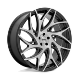 DUB - S260 G.O.A.T. - Black - BRUSHED FACE WITH GLOSS BLACK DARK TINT SPOKES - 24" x 10", 30 Offset, 6x135 (Bolt Pattern), 87.1mm HUB