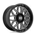 XD Series - XD849 GRENADE 2 - Black - GLOSS BLACK MILLED - 18" x 9", 18 Offset, 8x180 (Bolt Pattern), 124.2mm HUB