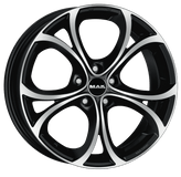 Mak Wheels - LARIO - Black - BLACK MIRROR - 20" x 9", 29 Offset, 5x110 (Bolt Pattern), 65.1mm HUB