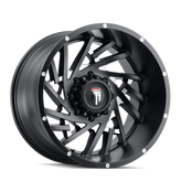 American Truxx - WEB - Black - BLACK/MILLED - 20" x 12", -44 Offset, 5x150 (Bolt Pattern), 110.3mm HUB