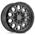 Black Rhino - SPROCKET - Gunmetal - Matte Gunmetal with Black Ring - 18" x 9.5", -18 Offset, 5x127 (Bolt Pattern), 71.5mm HUB