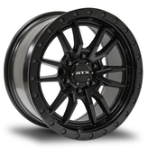 RTX Wheels - Wolf - Black - Satin Black - 20" x 9", 0 Offset, 6x139.7 (Bolt Pattern), 106.1mm HUB