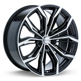 RTX Wheels - Black Widow - Black - Black Machined - 19" x 8.5", 35 Offset, 5x120 (Bolt Pattern), 74.1mm HUB